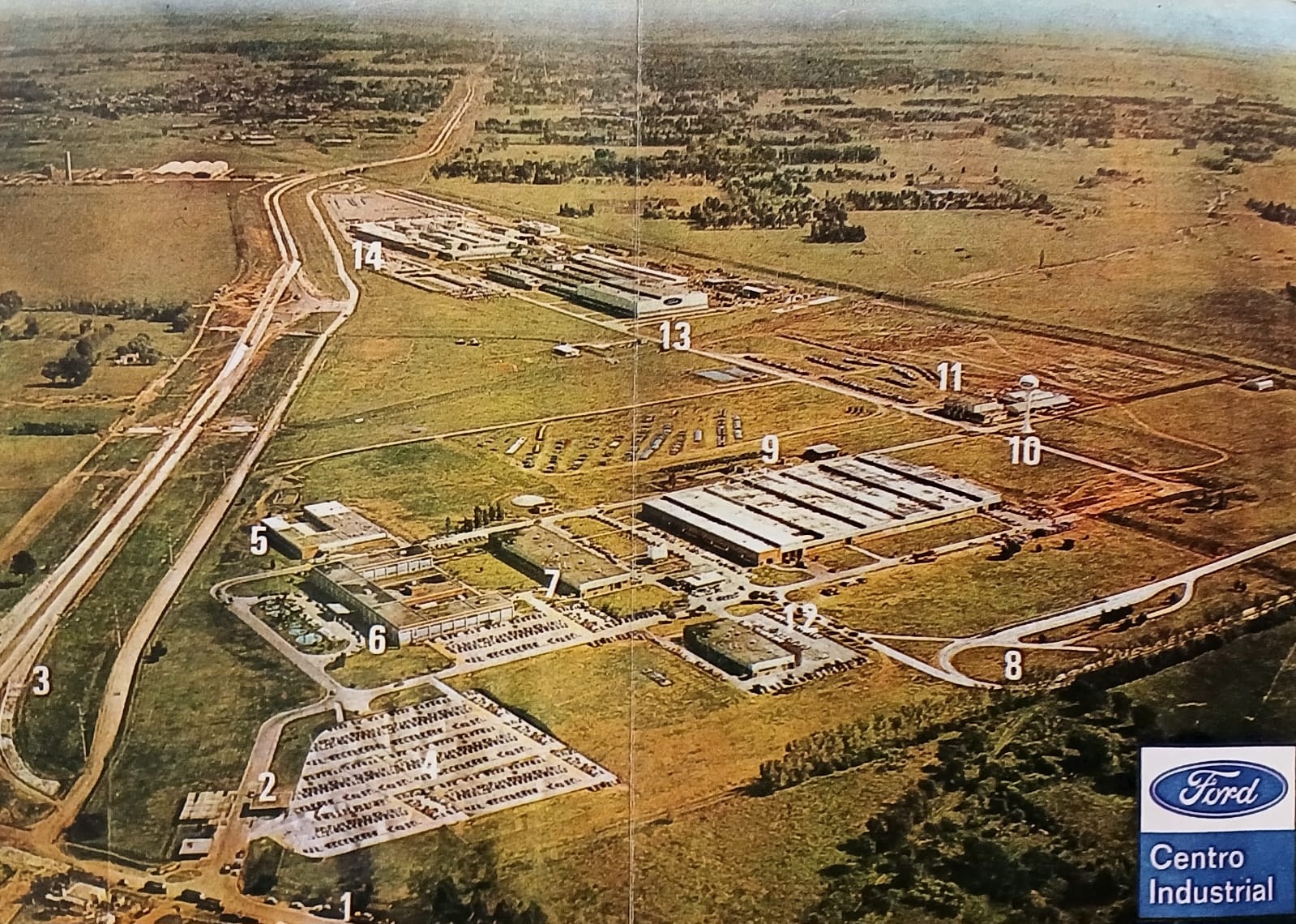 Vista aérea da fábrica da Ford em Pacheco, na Argentina